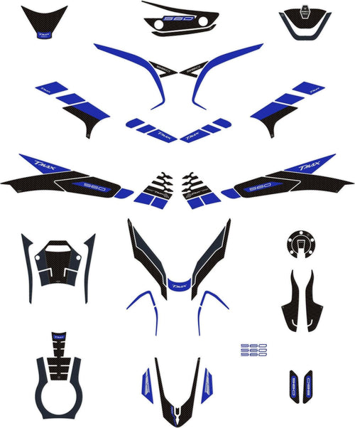 Kit-adesivi-3D-blu-protezioni-scooter-compatibili-con-Yamaha-Tmax-560-2022-2023