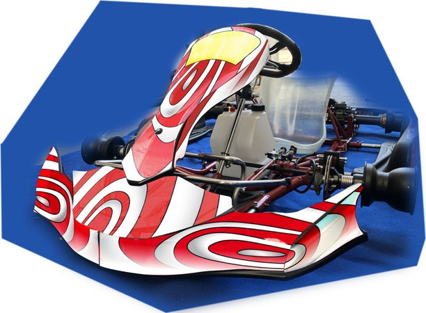 Kit-Adesivi-in-Crystal-Go-Kart-per-Carene-FP7-GoKart-100-120-150-Rosse-Bianche