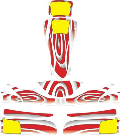 Kit-Adesivi-in-Crystal-Go-Kart-per-Carene-FP7-GoKart-100-120-150-Rosse-Bianche