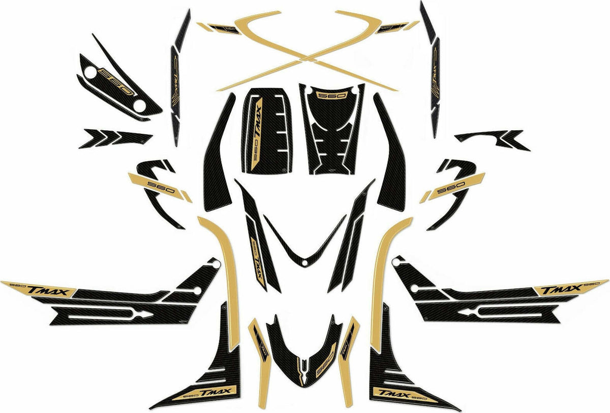 Adesivi 3D Resinati Scritta Yamaha TMAX 16x2.6 Cm - Effetto Carbonio - Foto 8