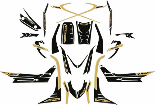 Kit-ADESIVI-in-RESINA-3D-compatibili-YAMAHA-Tmax-560-2020-2021-CARBON-LOOK-ORO