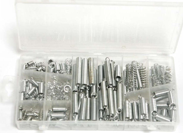 KIT ASSORTIMENTO SET MOLLE A COMPRESSIONE A TRAZIONE BOX 200 PEZZI VARIE MISURE Commercio Industria e Scienza/Prodotti per la trasmissione di energia/Molle/Molle di compressione Trade Shop italia - Napoli, Commerciovirtuoso.it