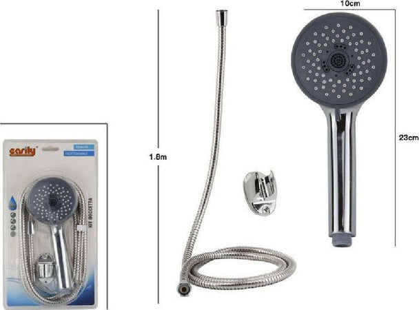 Kit Bagno Doccetta Doccino Rotondo Soffione Doccia Con Laccio 1,8mt Staffa 69092 Casa, arredamento e bricolage > Accessori Bagno > Soffioni Doccia Trade Shop italia - Napoli, Commerciovirtuoso.it