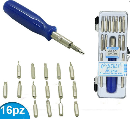 KIT CACCIAVITE 16pz DI PRECISIONE TOOLS PUNTE GIRAVITE TAGLIO CROCE TORX Fai da te/Utensili elettrici e a mano/Utensili a mano/Cacciaviti/Giraviti Trade Shop italia - Napoli, Commerciovirtuoso.it