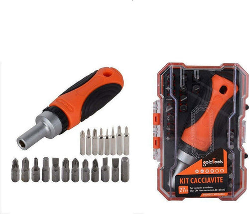 Kit Cacciavite Cricchetto Multiuso 27 Pz Magnetico Con Manico Antiscivolo 92187 Casa, arredamento e bricolage > Bricolage e fai da te > Utensili Manuali > Cacciaviti Trade Shop italia - Napoli, Commerciovirtuoso.it