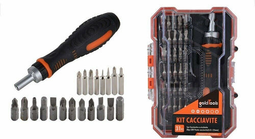 Kit Cacciavite Cricchetto Multiuso 31 Pz Con Punte Phillips Croce Torx Magnetico Casa, arredamento e bricolage > Bricolage e fai da te > Utensili Manuali > Cacciaviti Trade Shop italia - Napoli, Commerciovirtuoso.it