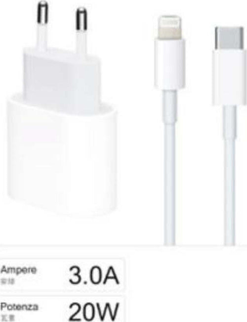 Kit Caricabatteria Caricatore Cavo Lightning 20 Watt 3000ma Smartphone Ca-s047 Elettronica e telefonia > Telefonia Fissa e Mobile > Accessori Smartphone > Caricabatteria Trade Shop italia - Napoli, Commerciovirtuoso.it