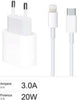 Kit Caricabatteria Caricatore Cavo Lightning 20 Watt 3000ma Smartphone Ca-s047 Elettronica e telefonia > Telefonia Fissa e Mobile > Accessori Smartphone > Caricabatteria Trade Shop italia - Napoli, Commerciovirtuoso.it