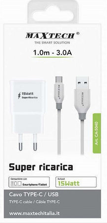 Kit-Caricabatteria-Spina-2-Porte-Usb-+-Cavo-Type-c-1-Metro-3a-Maxtech-Ca-s040