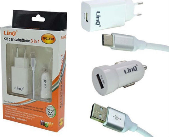 Kit Caricabatterie 3in1 Adattatore Caricatore Auto Rete Cavo Usb Tipo C Tpc-3301 Elettronica/Cellulari e accessori/Accessori/Caricabatterie/Caricabatterie da auto Trade Shop italia - Napoli, Commerciovirtuoso.it