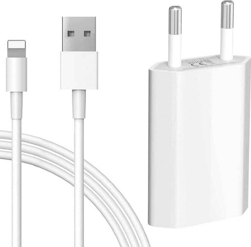 Kit-Caricabatterie-Caricatore-Cavo-Usb-Lightning-Iphone-1a-5w-1mt-Ca-s041-Ricarica