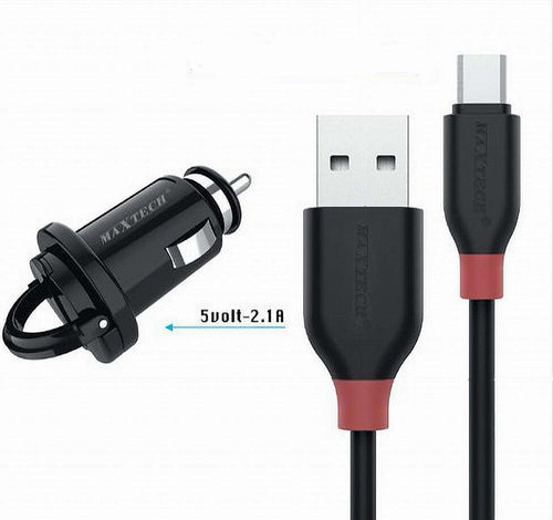 Kit-Caricabatterie-Caricatore-Da-Auto-+-Cavo-Micro-Usb-1mt-10watt-Maxtech-Ma-s03