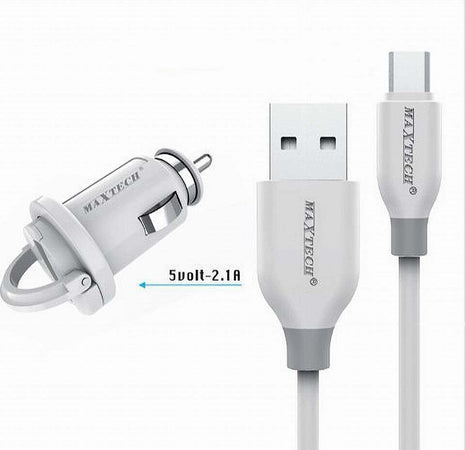 Kit-Caricabatterie-Caricatore-Da-Auto-+-Cavo-Micro-Usb-1mt-10watt-Maxtech-Ma-s03