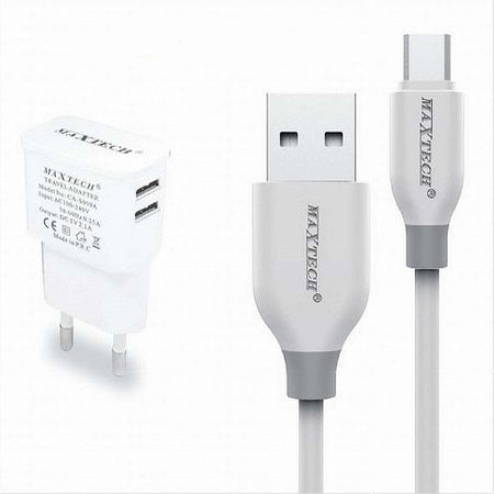Kit-Caricabatterie-Da-Muro-2-Porte-Usb-2.1a-+-Cavo-Micro-Usb-1mt-Maxtech-Ca-s039