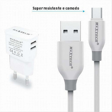 Kit-Caricabatterie-Da-Muro-2-Porte-Usb-2.1a-+-Cavo-Micro-Usb-1mt-Maxtech-Ca-s039