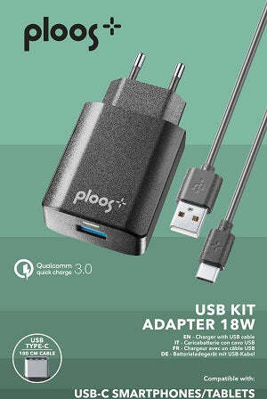 kit-caricabatterie-rete-qc3-usb-c-nero