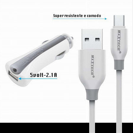 Kit-Caricatore-Carica-Batterie-Auto-Con-Cavo-Micro-Usb-1mt-10watt-Ma-s02-Maxtech