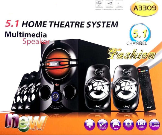 Kit Casse Acustiche A3309 Sistema Altoparlanti Dolby Surround 5.1 Usb Hd Tv Pc Elettronica/Audio e video portatile/Accessori/Casse portatili e Docking Station con altoparlanti/Casse portatili Bluetooth Trade Shop italia - Napoli, Commerciovirtuoso.it
