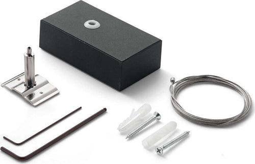 Kit-Cavo-Singolo-Acciaio-5-Mt-Fluo-Alluminio-Nero