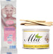 Kit Ceretta Fai da Te Set Depilazione Professionale: 1 Mia 400ml Cera Liposolubile Micro Perle Gialla + 1 RO.IAL Strisce Epilazione 7x20 cm 50pz + 5 Spatolina Stendi Cera in Legno cura del corpo Profumeria Chèri - Locri, Commerciovirtuoso.it