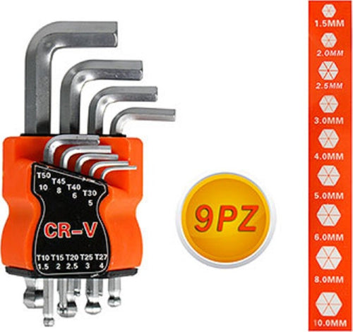 Kit Chiave Esagonale Ball End 2 In 1 Salvaspazio 9 Pz Fai Da Te Ferramenta 91723 Casa, arredamento e bricolage > Bricolage e fai da te > Utensili Manuali > Chiavi da Lavoro Trade Shop italia - Napoli, Commerciovirtuoso.it