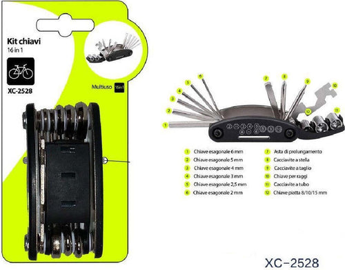 Kit Chiavi 16in1 Strumento Attrezzi Multiuso Riparazione Bici Bicicletta Xc-2528 Casa, arredamento e bricolage > Bricolage e fai da te > Utensili Manuali > Chiavi da Lavoro Trade Shop italia - Napoli, Commerciovirtuoso.it