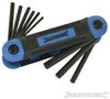 Kit Chiavi 5/64-1/4 tascabile in acciaio 9 pz imperiali esagonali stella Expert