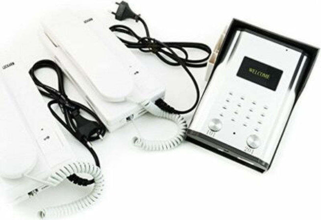 Kit Citofono Per 2 Famiglie Bifamiliare Apriporta Cancello 4 Fili Due Cornette Casa, arredamento e bricolage > Sicurezza e Antifurti > Videocitofoni e Spioncini Trade Shop italia - Napoli, Commerciovirtuoso.it