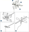 Kit-completo-Digitale-Terrestre-con-Antenna-Yagi-8dB-e-Amplificatore-Antenna-TV-di-linea-da-interno-24dB-Ingresso-/-2-Uscite