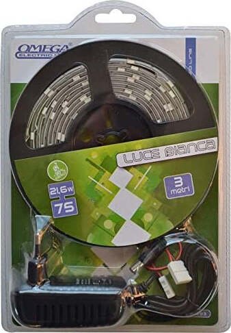 Kit Completo Striscia LED con Trasformatore, 21.6 W, 12V, 390 Lumen, 3 Metri, Bianco Omega Electric Line LD293 Illuminazione/Illuminazione per interni/Illuminazione speciale/Nastri LED Scontolo.net - Potenza, Commerciovirtuoso.it