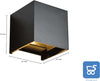 Kit da 3 Lampade da parete a LED 12 W 4000K IP65 LED per Interni ed Esterni Fascio di Luce Regolabile Bianco Naturale - EX DEMO