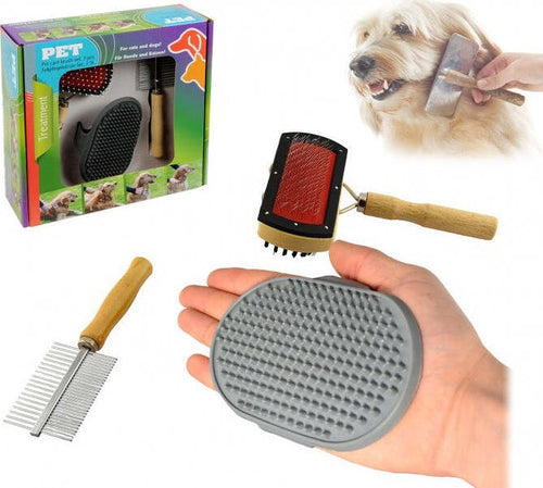KIT DELLE COCCOLE 3 PZ DI SPAZZOLE PER LA PULIZIA E LA CURA DEL CANE Prodotti per animali domestici/Cani/Accessori per toilette/Spazzole Trade Shop italia - Napoli, Commerciovirtuoso.it