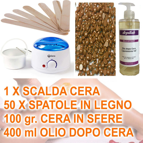 KIT DEPILAZIONE CERETTA BRASILIANA CON SCALDACERA SPATOLA IN LEGNO OLIO SFERE Salute e cura della persona/Rasatura epilazione e rimozione peli/Epilazione e rimozione peli/Ceretta/Kit Trade Shop italia - Napoli, Commerciovirtuoso.it