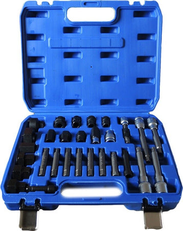 Kit Di Chiavi 30 Pezzi Per Smontaggio Puleggia E Alternatore Motore Auto Fai da te/Utensili elettrici e a mano/Utensili a mano/Bussole e set di bussole/Corredi di bussole/Standard Trade Shop italia - Napoli, Commerciovirtuoso.it