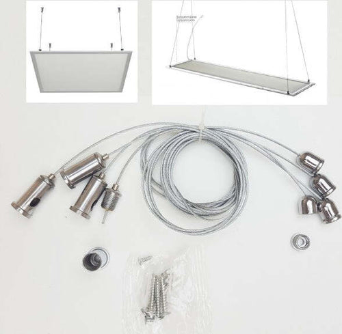 Kit-Di-Fissaggio-Per-Pannelli-Led-A-Sospensione-Soffitto-Cavetto-Cordino-Filo