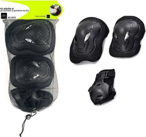 Kit-Di-Ginocchiere-Gomitiere-Protezione-Adulti-Sport-Da-Bici-Bicicletta-Xc-2575