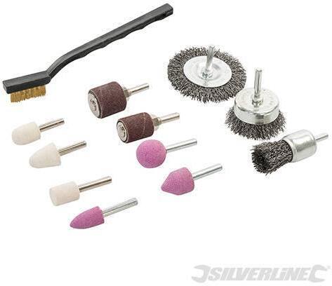 Kit di lucidatura finitura pulizia della superficie e accessori Silverline 12pezzi