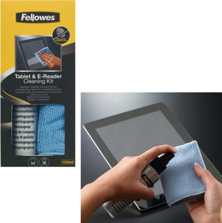 Kit di pulizia per Tablet ed EBook - Fellowes Cancelleria e prodotti per ufficio/Archivio ufficio e accessori per scrivania/Pulizia ufficio/Salviette e tamponi detergenti Eurocartuccia - Pavullo, Commerciovirtuoso.it