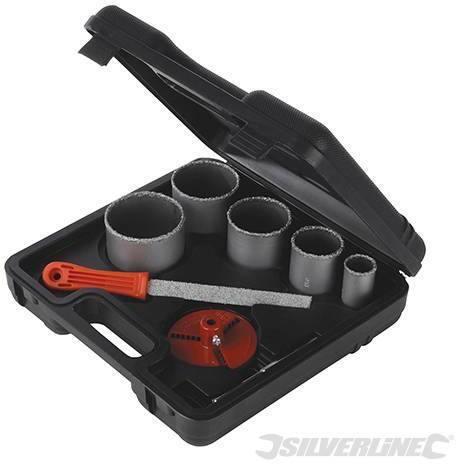 Kit di seghe a tazza a grana di tungsteno 8 pezzi Silverline