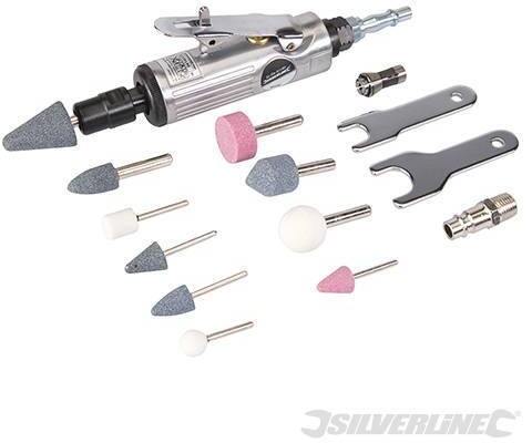 Kit di smerigliatura pneumatica Silverline 15 pezzi