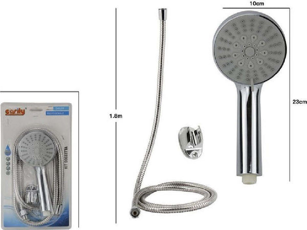Kit Doccetta Bagno Doccino Tondo Soffione Doccia Con Laccio 1,8mt Staffa 69043 Casa, arredamento e bricolage > Accessori Bagno > Soffioni Doccia Trade Shop italia - Napoli, Commerciovirtuoso.it