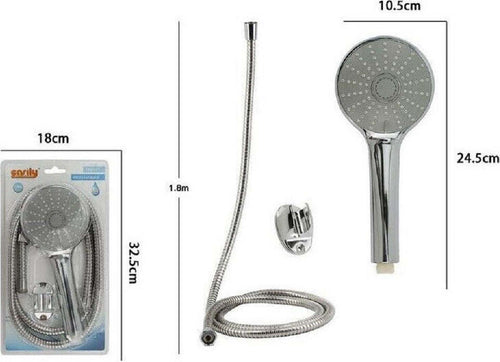 Kit Doccetta Doccino Soffione Bagno Doccia Tonda Laccio 1,8 Metri Staffa 69318 Fai da te/Attrezzature per cucine e bagni/Attrezzature per bagni/Docce e componenti doccia/Filtri supporti e soffioni doccia/Telefoni doccia Trade Shop italia - Napoli, Commerciovirtuoso.it
