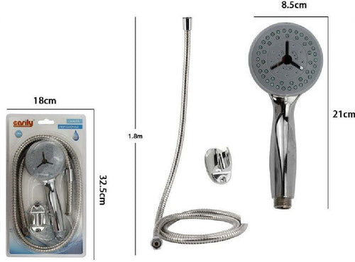 Kit Doccetta Doccino Soffione Doccia Tondo Con Laccio 1,8mt Staffa 69294 Bagno Casa, arredamento e bricolage > Accessori Bagno > Soffioni Doccia Trade Shop italia - Napoli, Commerciovirtuoso.it
