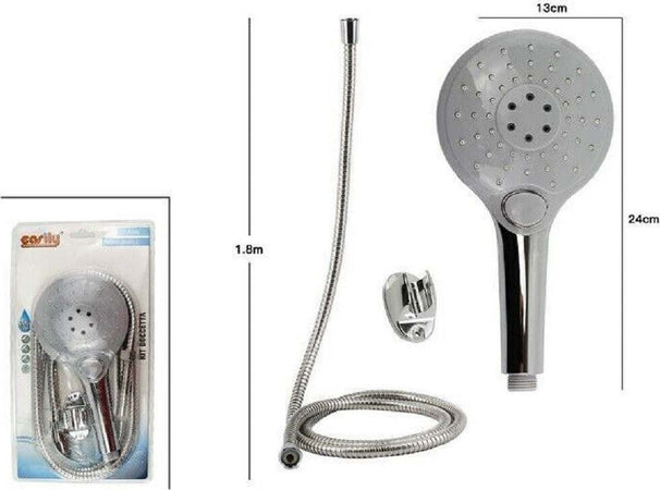 Kit Doccetta Doccino Soffione Tondo Doccia Con Laccio 1,8mt Staffa 69110 Bagno Casa, arredamento e bricolage > Accessori Bagno > Soffioni Doccia Trade Shop italia - Napoli, Commerciovirtuoso.it