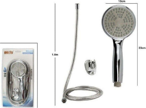 Kit Doccetta Doccino Tondo Soffione Doccia Con Laccio 1,8mt Staffa 69061 Bagno Casa, arredamento e bricolage > Accessori Doccia > Soffioni Doccia Trade Shop italia - Napoli, Commerciovirtuoso.it