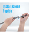 Kit Doccetta Soffione Con Tubo 1.8mt Staffa Doccia Bagno Universale Cromato 59261