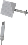 Kit Doccia con Braccio Doccia Soffione Quadrato Doccetta e Supporto