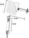 Kit Doccia con Braccio Doccia Soffione Quadrato Doccetta e Supporto