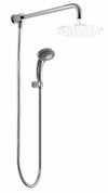 Kit doccia deviatore a pressione con doccetta e braccio 40 cm