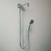 Kit doccia deviatore a pressione con doccetta e braccio 40 cm